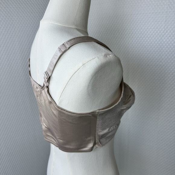 Ruby Ribbon Demiette Wireless Bra Size 36 Beige Stretch Comfort - Picture 3 of 6